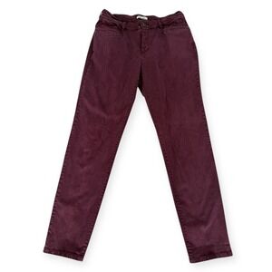 Orvis Women's Stretch Pants Size 8 Burgundy Tencel Blend Straight Leg